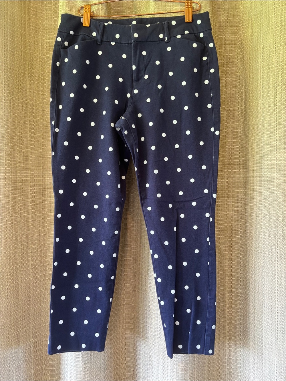 ⭐️ Old Navy Navy Polka Dot Pixie Ankle Pants Size 6
